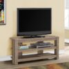 TV Stand, Console, Media Entertainment Center, Storage Shelves, Contemporary Versatile Placement - Taupe - Image 5