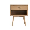 Mid-Century 1 Drawer Nightstand - Natural Pine - Image 3