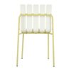 4 Piece Set Of Modern Color Block Designed Single Chairs, UV Resistant And Rust Proof - Grain Yellow / White - Image 6