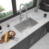 Undermount Sink Deep Kitchen Basin - Brushed Nickel - Image 4