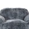 Living Room Bean Bag Sofa Chair With Memory Foam Fillings, Soft Upholstered Bean Bag Armchair - Black / Gray - Image 6