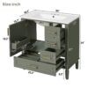 30" Bathroom Vanity With Sink And Ample Storage - Olive Green - Image 4