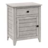 Accent Nightstand, Storage Drawer, Transitional - Gray Wash - Image 2