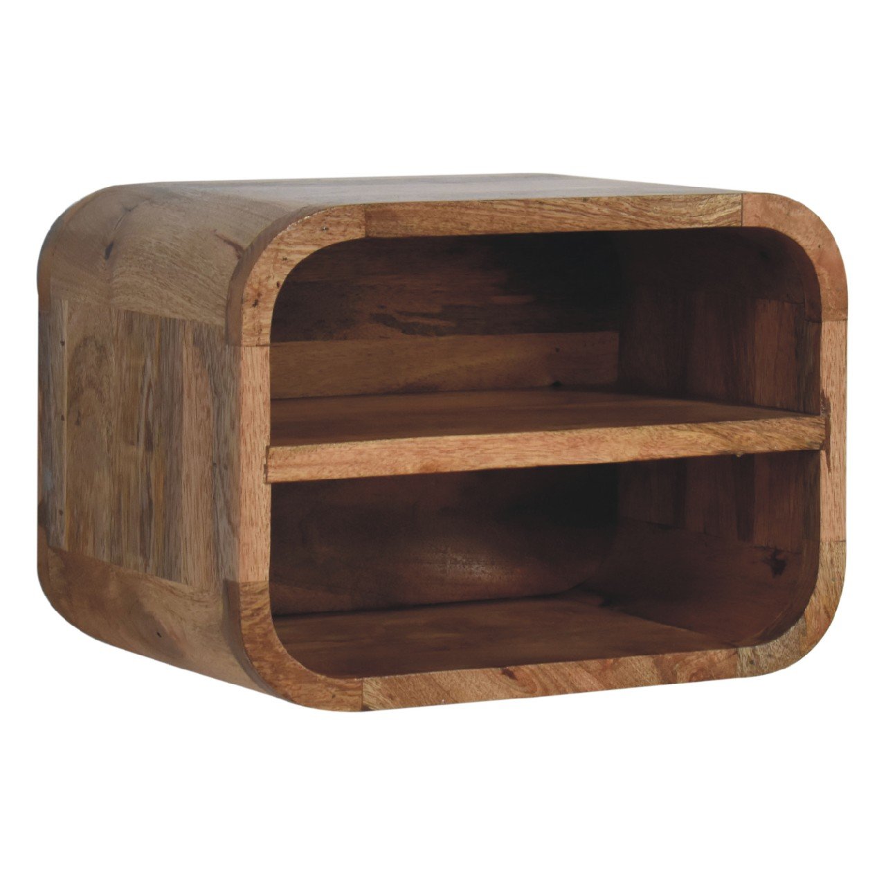 Floating Open Curve Nightstand - Oak - Image 8