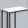 Accent Table, C - Shaped, Contemporary And Modern - White / Black - Image 6