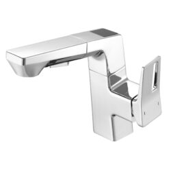 Smart LED Bathroom Faucet, Digital Temperature Display, Pull Down Sprayer - Chrome