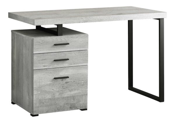 Computer Desk For Home Office, Laptop, Left, Right Set - Up, Storage Drawers - Gray