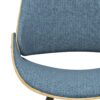 Malden - Bentwood Dining Chair With Wood Back - Denim Blue / Light Brown - Image 8