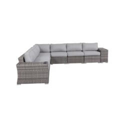 Outdoor Wicker Patio Sofa Quick Setup Pre Assembled Patio Furniture - Gray Mix