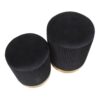 Marla - Contemporary Nesting Pleated Ottoman Set - Gold / Black - Image 5