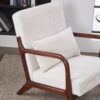 Accent Chair With Pillow Upholstered Arm Chair - Beige - Image 16