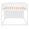 Full Over Full Bunk Bed With Storage And Shelves And Elegant Durable Design - White - Image 9