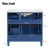 Bathroom Vanity With Sink, Soft Close Doors, Construction - Blue - Image 11