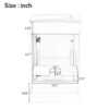 20" Bathroom Vanity With Sink, Soft Close Door, Adjustable Shelf - Black - Image 10