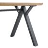 Wood Textured Dining Table With A Frame Legs.Density Board Sticker Pipe Spraying, Suitable For Various Occasions Such As Living Rooms - Black - Image 18