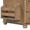 Vintage End Table Flip Top Side Table With USB Ports, 1 Multifunctional Drawer With Cup Holders, Sofa Couch Table With Bookshelf For Living Room And Small Space - Brown - Image 15