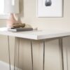 Mid-Century Modern Hairpin Leg Computer Desk - White - Image 4