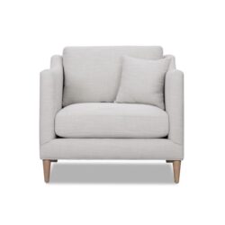 Chair With High Track Arms - Beige