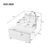 Single Sofa With Storage, Movable Ottoman, USB Ports, Cup Holders, Phone Holder - Gray - Image 2