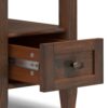 Warm Shaker - Narrow Side Table - Distressed Charcoal Brown - Image 5