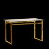 Modern Minimalist Rectangular Glass Dining Table With Tempered Glass Tabletop For 4 - 6 - Transparent - Image 6