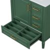 30" Bathroom Vanity Set With Soft Close Doors And Handles - Green - Image 14