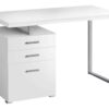 Computer Desk Left Right Set-Up Storage Drawers For Home Office - White - Image 7