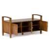 Warm Shaker - Entryway Storage Bench - Light Golden Brown - Image 2