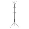 Coat Rack, Hall Tree, Free Standing, Hanging Bar, 6 Hooks, Entryway, Contemporary & Modern - Silver - Image 2