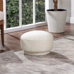 Fuji - Mushroom Footstool Ottoman - Ivory White