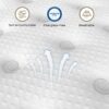 12" King Hybrid Mattress With Innersprings & Gel Memory Foam - Beige / White - Image 6