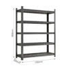 Garage 5 Story Shelf, Capable Of Accommodating 2500 Lbs, Adjustable Shelf - Black - Image 7