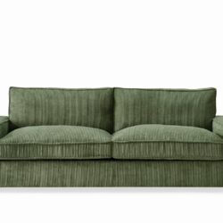Luxe - Corduroy Sofa With Sleek Design, Spacious And Comfortable 3 Seater Couch - Green