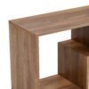 Minimalist 2 Pieces Cube TV Stand With Open Storage Shelves - Natural Wood - Image 15