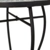 Outdoor Side Table With Tile Mosaic Table Top - Black - Image 6