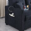 Sectional Sofa Bed L Shaped Sofa Couch Bed With USB Port, Reversible Sofa Sleeper With Pull Out Bed, Chaise With Storage, Pull Out Couch For Living Room - Black - Image 11