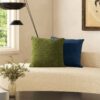 Astrid - Square Accent Throw Pillow Cover With Feather Insert - Moss Green - Image 5