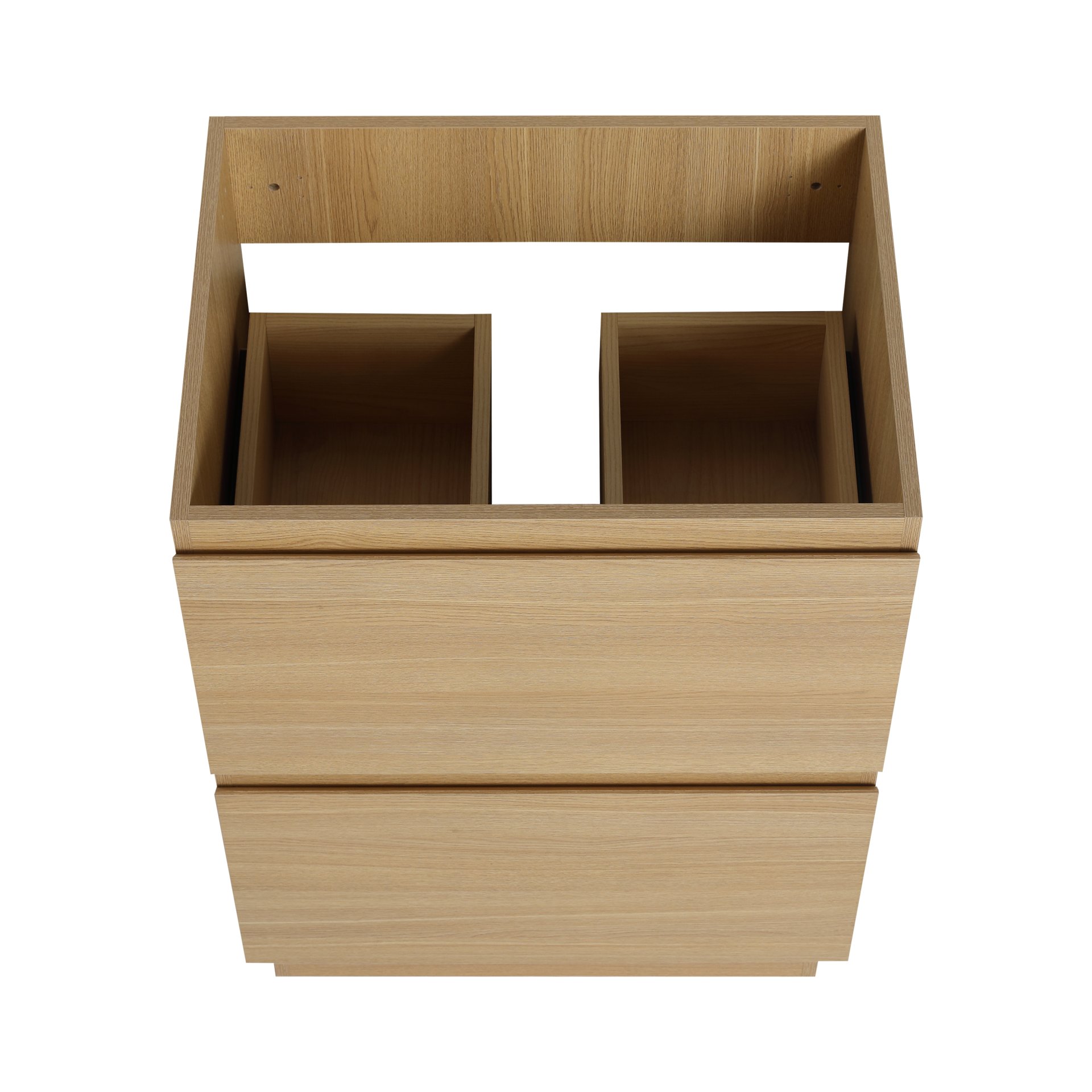 Classic Style Bathroom Vanity With Double Drawer, Freestanding Cabinet - Oak - Image 8