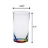 Leading Ware Oval Halo Acrylic Glasses Drinking, 15Oz (Set of 4) Hi Ball, Bpa Free - Clear - Image 3