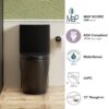 1 Piece Toilet With Tornado Flush, Dual Flush, And ADA Height Comfort Chair - Matte Black - Image 13