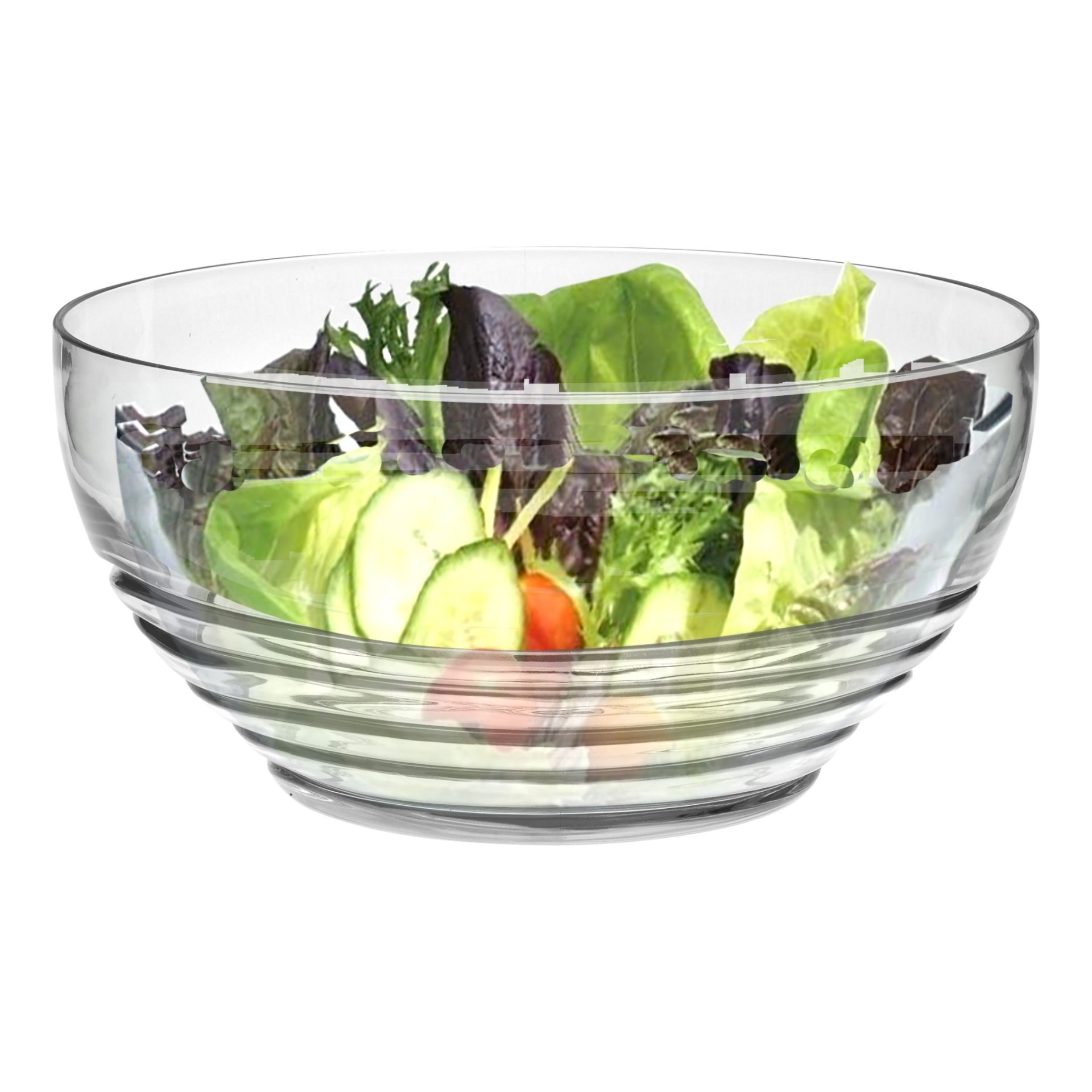 Swirl Acrylic Serving Bowl Unbreakable Large Plastic Soup And Salad Bowl Bpa Free Clear - Clear - Image 6