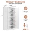 Metal Kitchen Pantry Cabinet With Adjustable Storage And 4 Heavy Duty Shelves - White - Image 3
