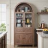 Retro Dome Cabinet With Large Storage Space, High Quality Materials - Walnut / Walnut Brown - Image 2