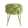 Luxury Handmade Accent Chair (Set of 2) With Gold Legs, Modern Green Velvet Armchair For Living Room And Bedroom - Green - Image 13