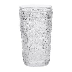 Paisley - Acrylic Glasses (Set of 4) Hi Ball, Bpa Free,Plastic Drinkware, 17Oz - Clear