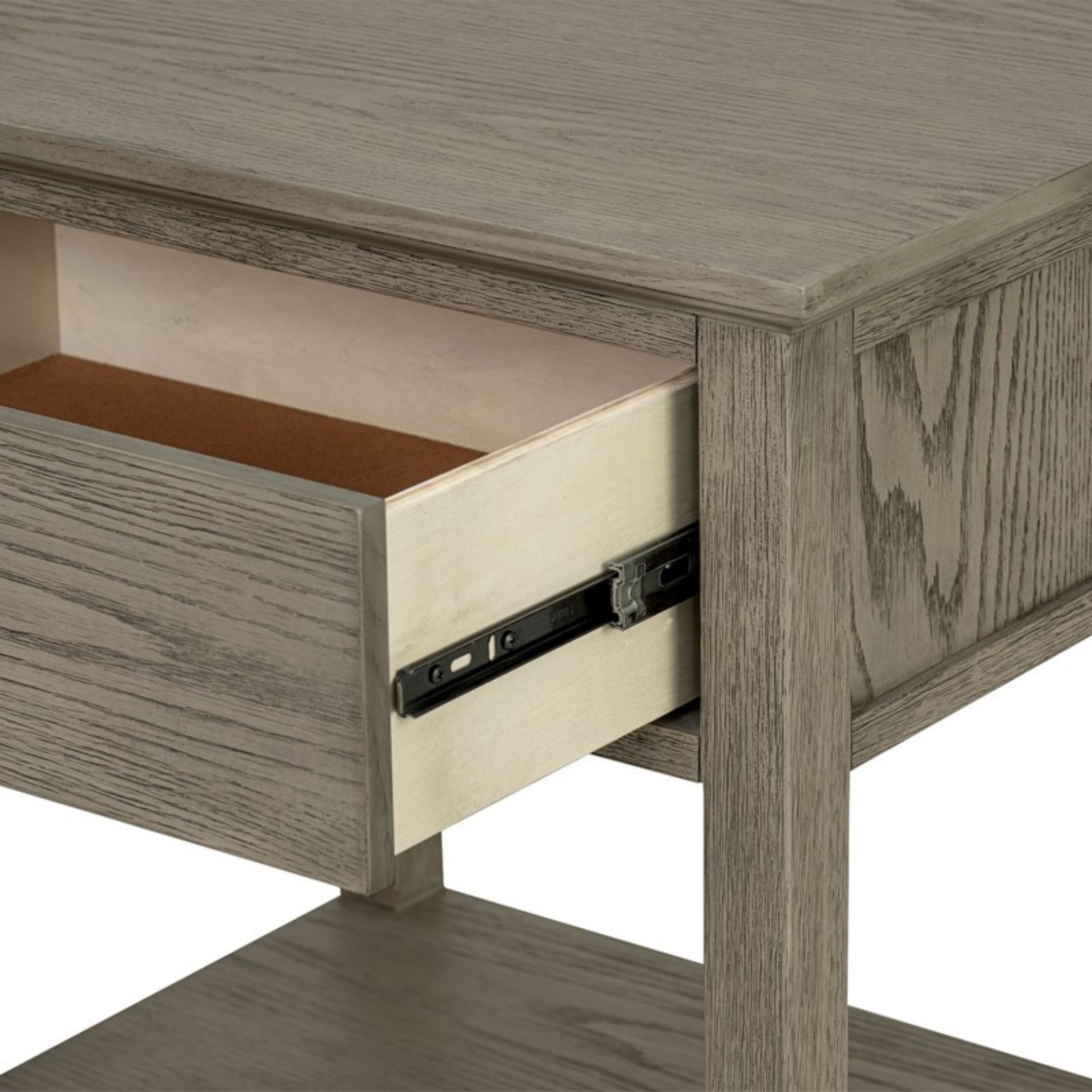 Victoria - Bedside Table With Drawer And Shelf - Gray - Image 8
