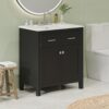 30" Bathroom Vanity With Sink And Soft Close Doors - Black - Image 6