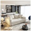 Plush Corduroy 4 Seat Sofa, Modern Comfy Upholstered Sofa Cloud Couch, Deep Seat Couches With Soft Pillows And 3 Ottomans, Convertible Sofa Lounge Chair, For Living Room, Apartment, Office - Beige - Image 7