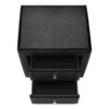Nightstand, Storage Drawer, Upholstered, Transitional - Black - Image 5
