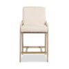 Arizona - Solid Ash Upholstered Counter Stool With Rope Detail - Creme De La Creme White - Image 3